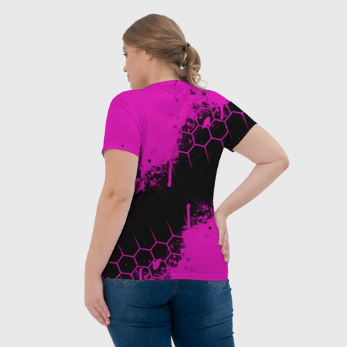 Женская футболка 3D с принтом Killer queen JoJo, вид сзади #2