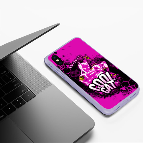 Чехол для iPhone XS Max матовый Killer queen JoJo, цвет светло-сиреневый - фото 5