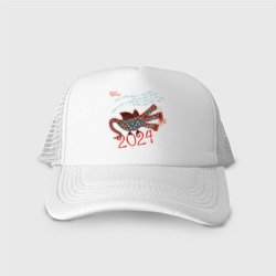 Кепка тракер с сеткой Новый год с русским драконом