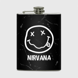 Фляга Nirvana glitch на темном фоне