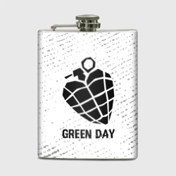 Фляга Green Day glitch на светлом фоне