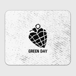 Прямоугольный коврик для мышки Green Day glitch на светлом фоне