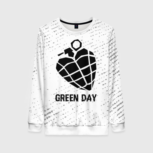 Женский свитшот 3D Green Day glitch на светлом фоне, цвет 3D печать