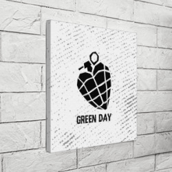 Холст квадратный Green Day glitch на светлом фоне - фото 2