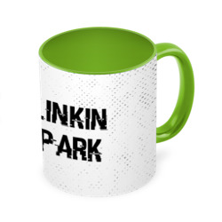 Linkin Park glitch на светлом фоне по-горизонтали – Кружка с полной запечаткой с принтом купить