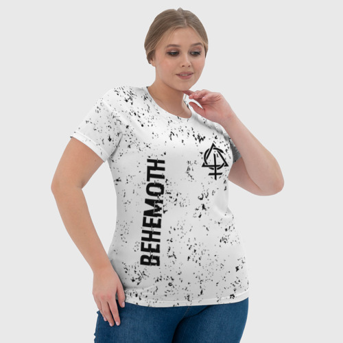 Женская футболка 3D Behemoth glitch на светлом фоне вертикально, цвет 3D печать - фото 6