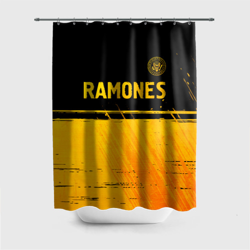 Штора 3D для ванной Ramones - gold gradient посередине