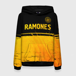 Женская толстовка 3D Ramones - gold gradient посередине