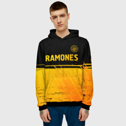 Мужская толстовка 3D Ramones - gold gradient посередине - фото 2