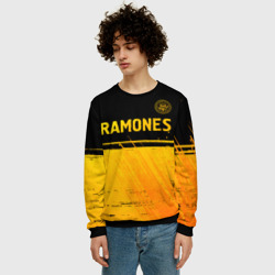 Мужской свитшот 3D Ramones - gold gradient посередине - фото 2