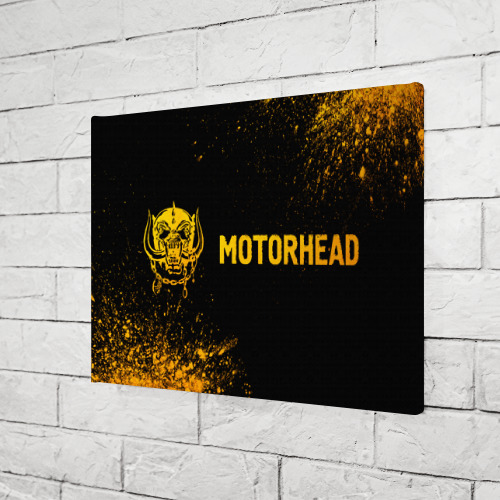 Холст прямоугольный Motorhead - gold gradient по-горизонтали, цвет 3D печать - фото 3