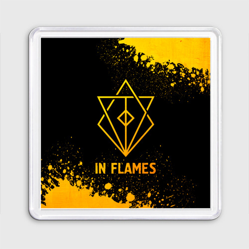 Магнит 55*55 In Flames - gold gradient