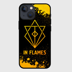 Чехол для iPhone 13 mini In Flames - gold gradient