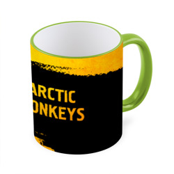 Кружка с полной запечаткой Arctic Monkeys - gold gradient по-горизонтали