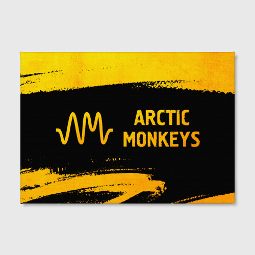 Холст прямоугольный Arctic Monkeys - gold gradient по-горизонтали, цвет 3D печать - фото 2