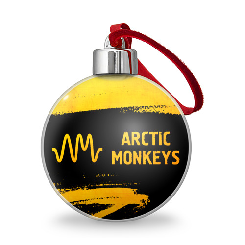 Ёлочный шар Arctic Monkeys - gold gradient по-горизонтали