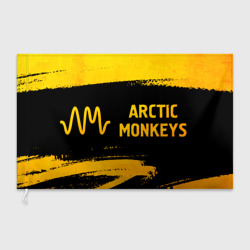 Флаг 3D Arctic Monkeys - gold gradient по-горизонтали