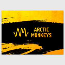 Поздравительная открытка Arctic Monkeys - gold gradient по-горизонтали