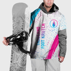 Накидка на куртку 3D Thousand Foot Krutch neon gradient style вертикально