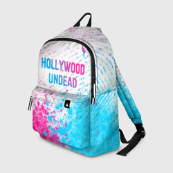 Рюкзак 3D Hollywood Undead neon gradient style посередине