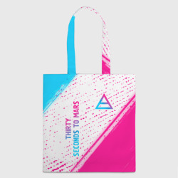 Шоппер 3D Thirty Seconds to Mars neon gradient style вертикально