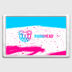 Магнит 45*70 Radiohead neon gradient style по-горизонтали