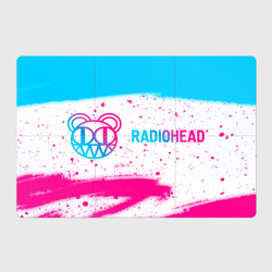 Магнитный плакат 3Х2 Radiohead neon gradient style по-горизонтали