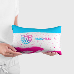 Подушка 3D антистресс Radiohead neon gradient style по-горизонтали - фото 2