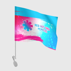 Флаг для автомобиля Red Hot Chili Peppers neon gradient style по-горизонтали