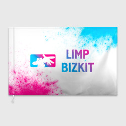 Флаг 3D Limp Bizkit neon gradient style по-горизонтали