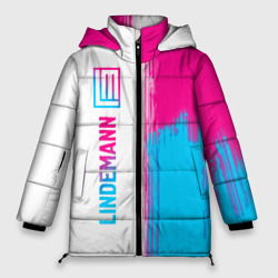 Женская зимняя куртка Oversize Lindemann neon gradient style по-вертикали