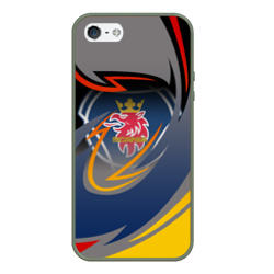 Чехол для iPhone 5/5S матовый Scania логотип