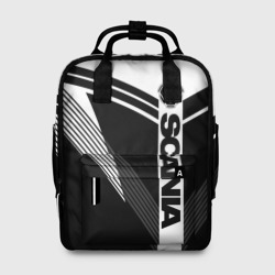 Женский рюкзак 3D Scania логотип на абстрактном фоне