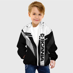 Детская куртка 3D Scania логотип на абстрактном фоне - фото 2