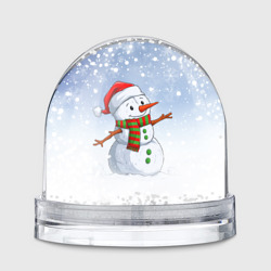 Игрушка Снежный шар Весёлый снеговик в колпаке