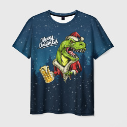 Пивозавр Санта – Мужская футболка 3D с принтом купить со скидкой в -26%