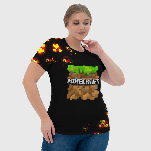 Женская футболка 3D Minecraft mobile game story, цвет 3D печать - фото 6
