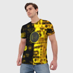 Мужская футболка 3D Twenty one pilots yellow music - фото 2