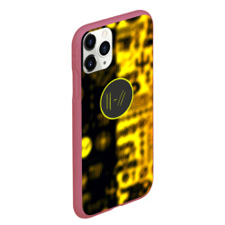 Чехол для iPhone 11 Pro Max матовый Twenty one pilots yellow music - фото 2