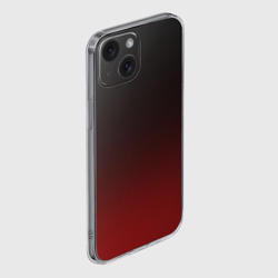 Чехол для iPhone 15 силиконовый с защитой камеры Градиент от тёмного до тёмно красного - фото 2