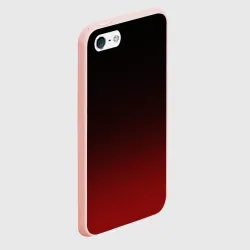 Чехол для iPhone 5/5S матовый Градиент от тёмного до тёмно красного  - фото 2