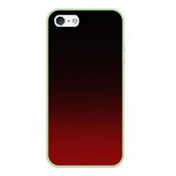 Чехол для iPhone 5/5S матовый Градиент от тёмного до тёмно красного 