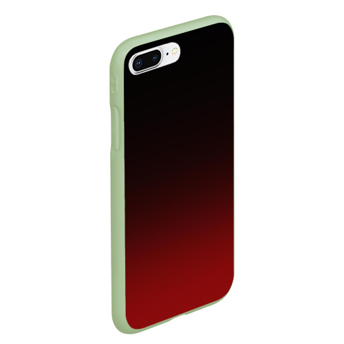 Чехол для iPhone 7Plus/8 Plus матовый Градиент от тёмного до тёмно красного , цвет салатовый - фото 3