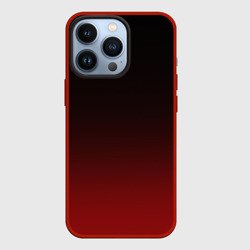 Чехол для iPhone 13 Pro Градиент от тёмного до тёмно красного 