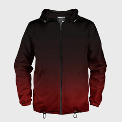 Мужская ветровка 3D Градиент от тёмного до тёмно красного 