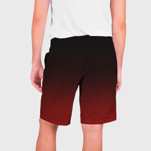 Мужские шорты 3D Градиент от тёмного до тёмно красного , цвет 3D печать - фото 2