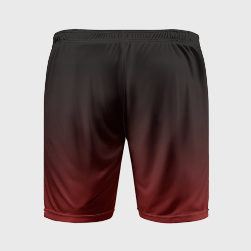 Мужские шорты спортивные Градиент от тёмного до тёмно красного , цвет 3D печать - фото 2