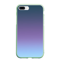 Чехол для iPhone 7Plus/8 Plus матовый Градиент синий фиолетовый голубой 