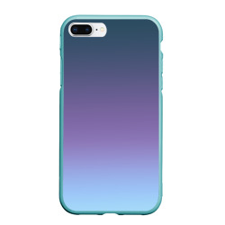 Чехол для iPhone 7Plus/8 Plus матовый Градиент синий фиолетовый голубой 