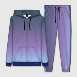 Женский костюм 3D Градиент синий фиолетовый голубой 